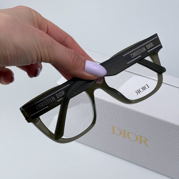 Dior Women BRAND NEW Eyeglasses Green Demo Geometric DIORSIGNATUREO B2I - Picture 2 of 9